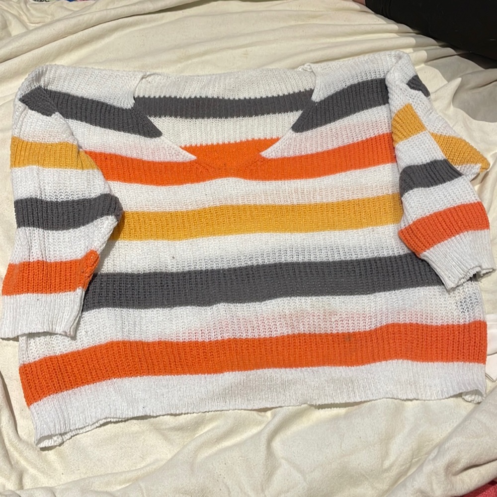 Fine knit 3/4 length sweater from Shein.